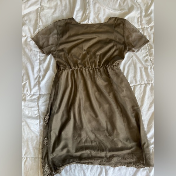 Amichi Large Brown Chiffon Dress - Picture 3 of 5